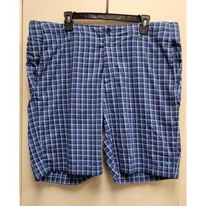 Tommy‎ Bahama Shorts Men's 40 Plaid Check Nylon Spandex Performance